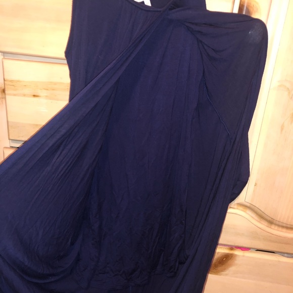 Navy blue super flowy ankle length dress! - Picture 3 of 5